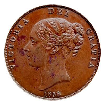 1858年英国一便士铜币