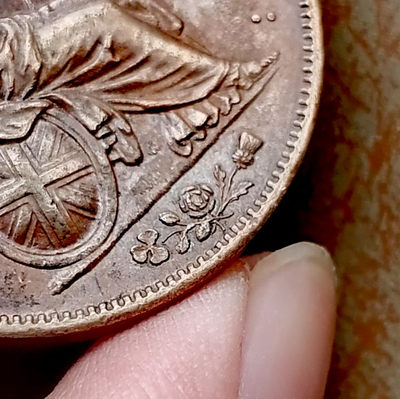 1858年英国一便士铜币