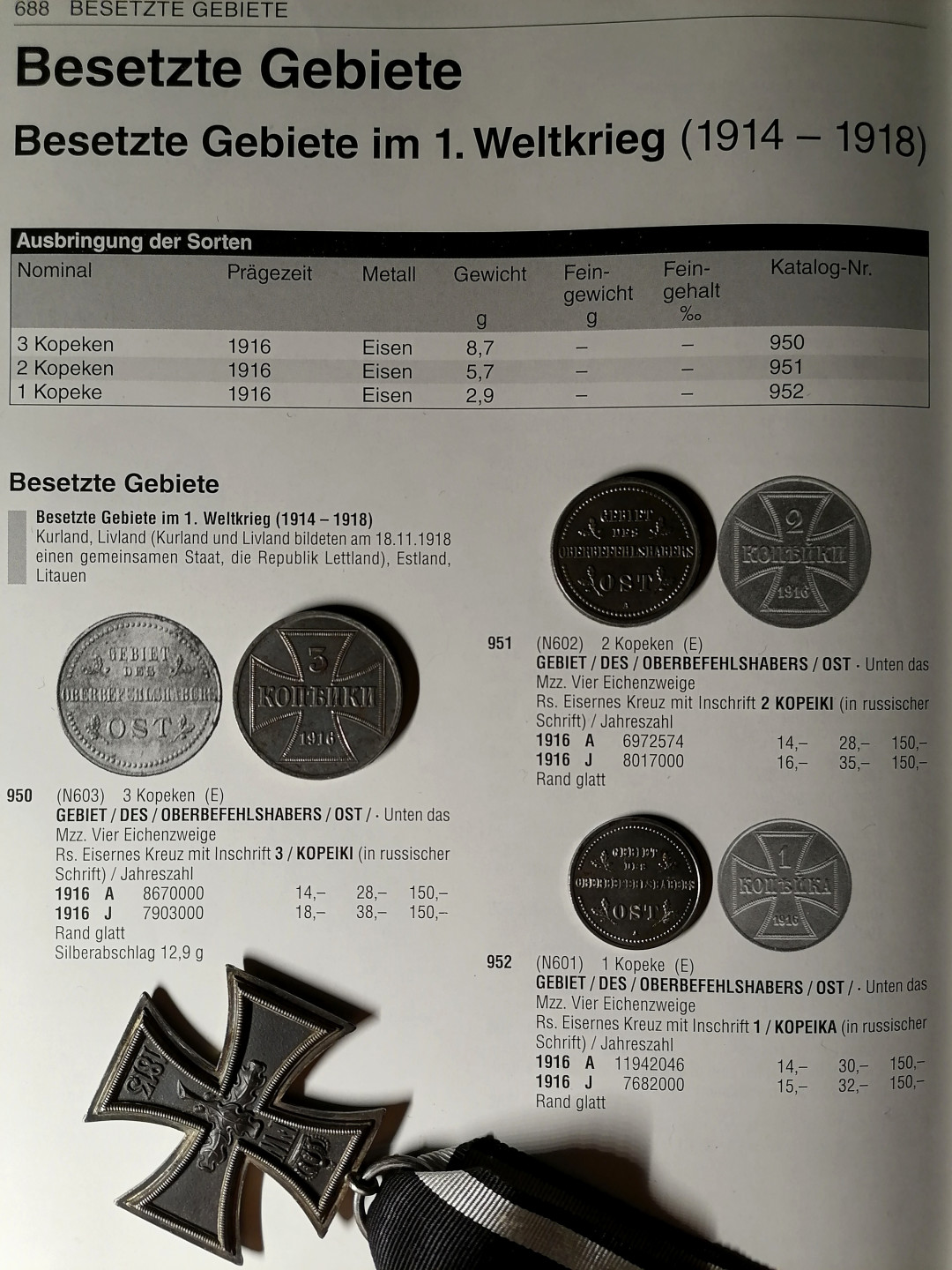 1916年德占东线铁制戈比