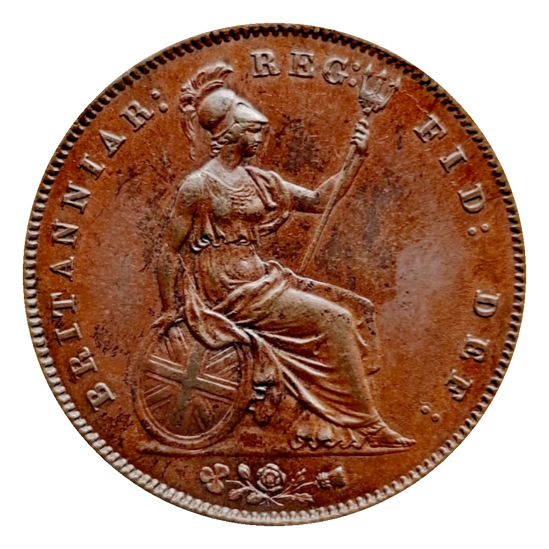 1858年英国一便士铜币