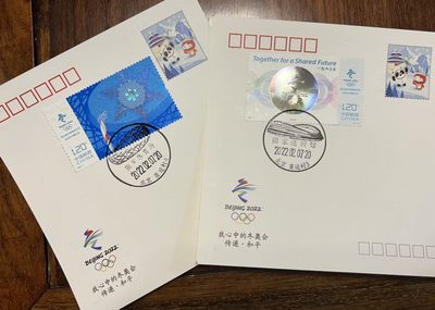 亚运村邮局盖了2张卡片～