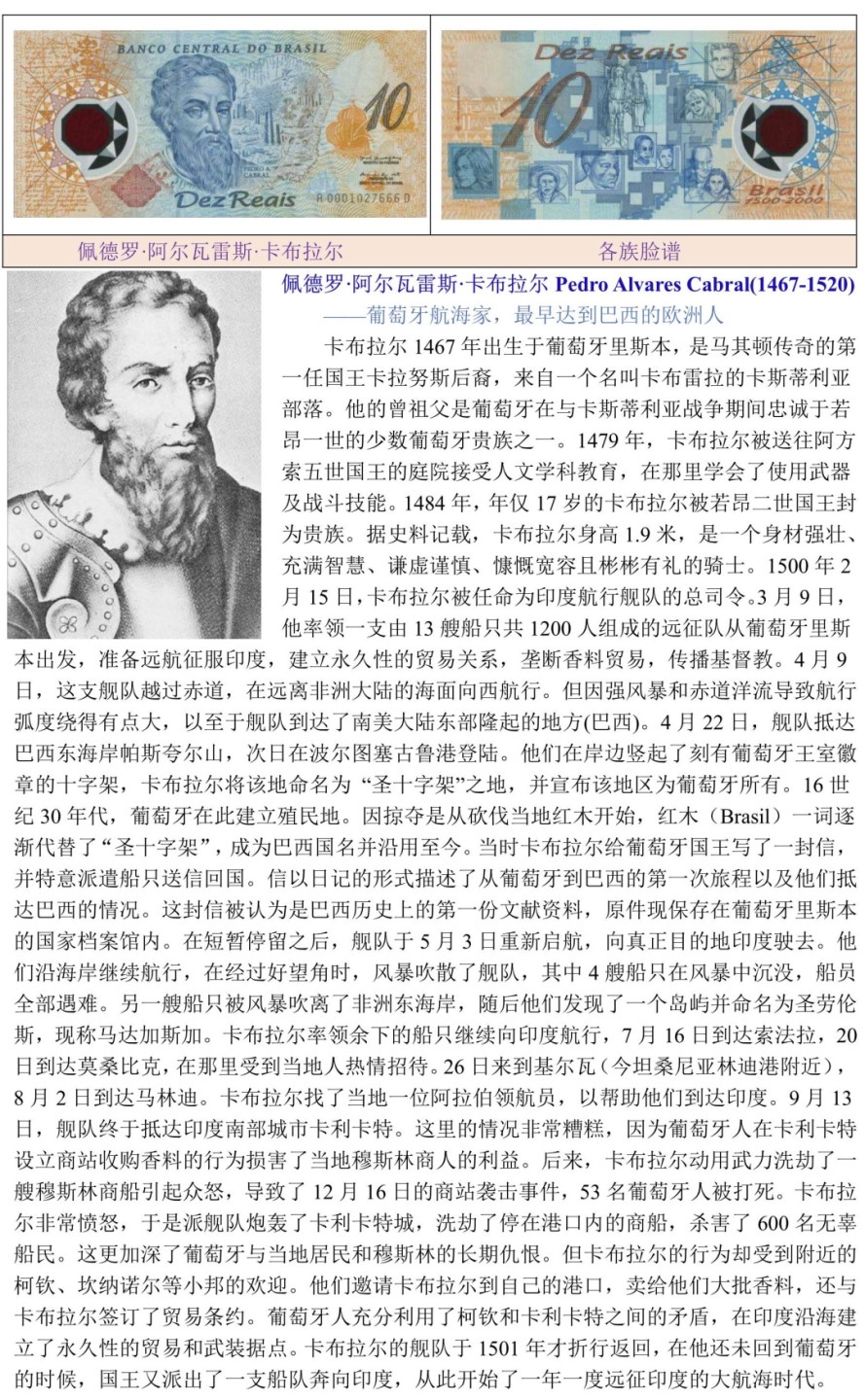 大航海时代最早抵达巴西的葡萄牙航海家“佩德罗·阿尔瓦雷斯·卡布拉尔”