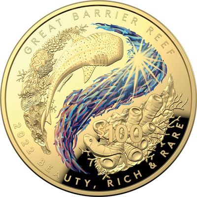 【钱币赏析】【澳大利亚】美富稀弧形系列【1】大堡礁