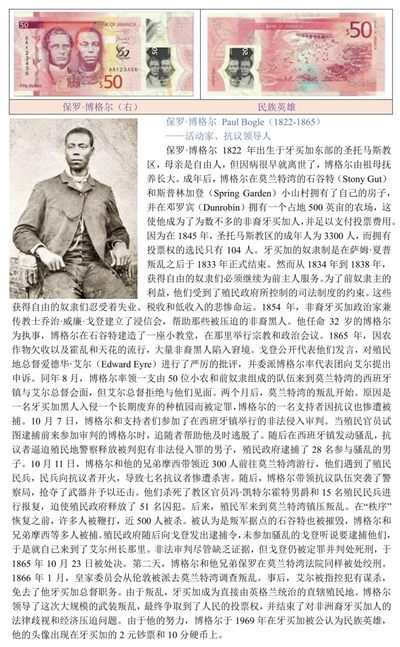 为争取黑人投票权而发动起义的牙买加民族英雄“保罗·博格尔”