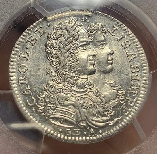 1716年那不勒斯王国王子降生1Tari银币