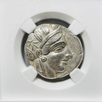 古希腊银币雅典娜女神与猫头鹰
