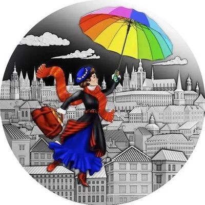 【新币赏析】【纽埃】仿古童话【5】冰雪女王，1oz，发行量：1000.