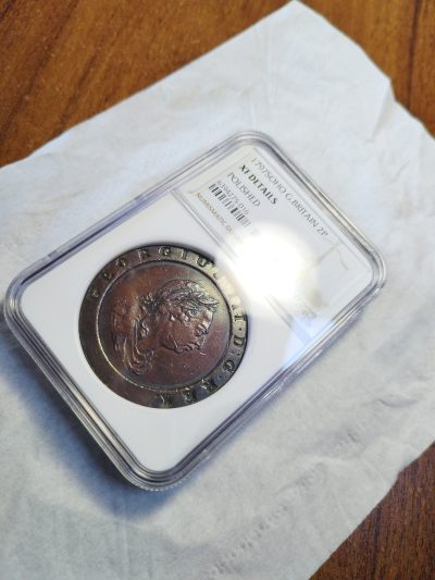 1797SOHO，乔治三世2便士“车轮”铜币