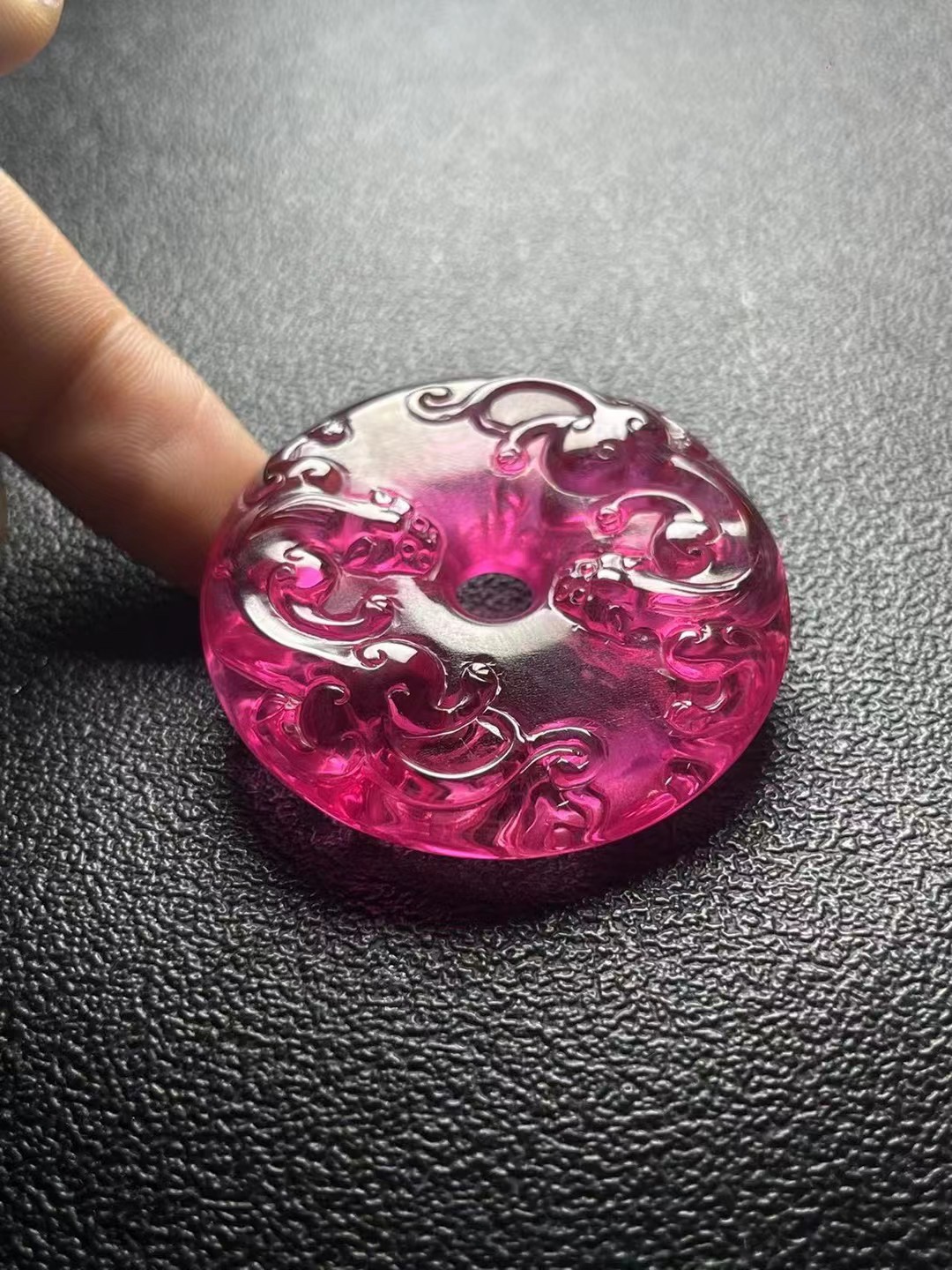 老碧玺蟠螭龙璧