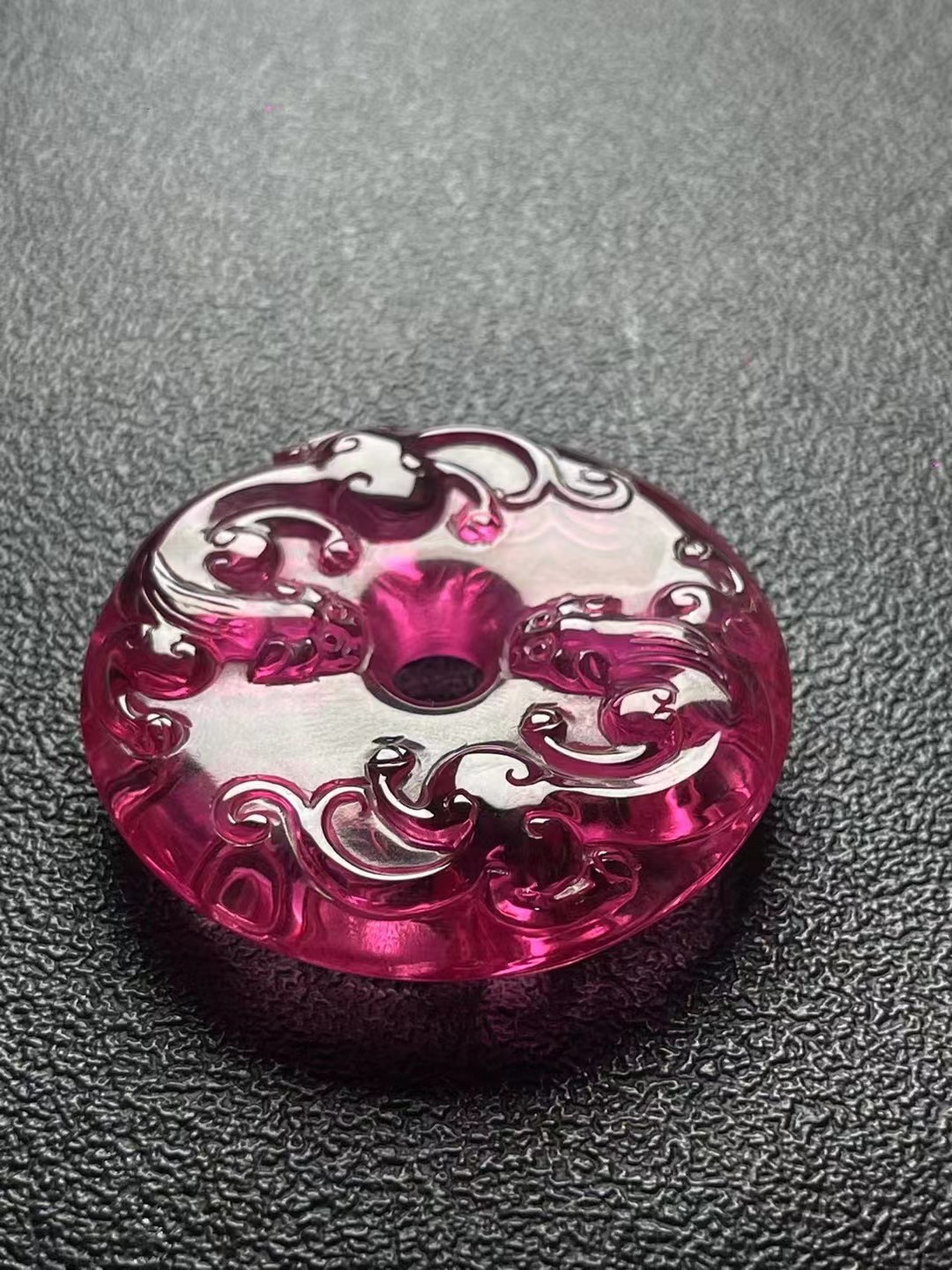 老碧玺蟠螭龙璧