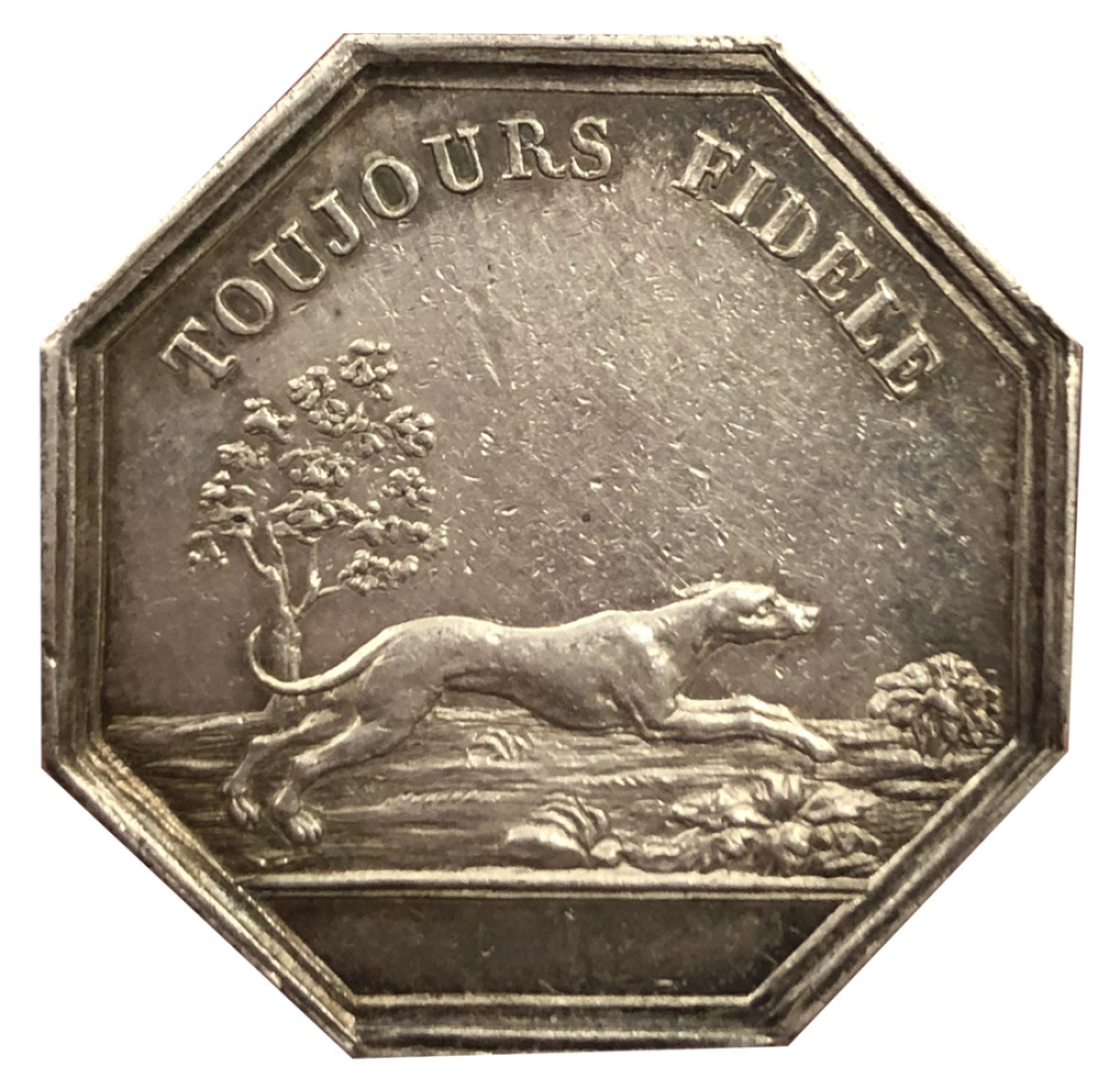 法国18世纪八角型银代币筹码