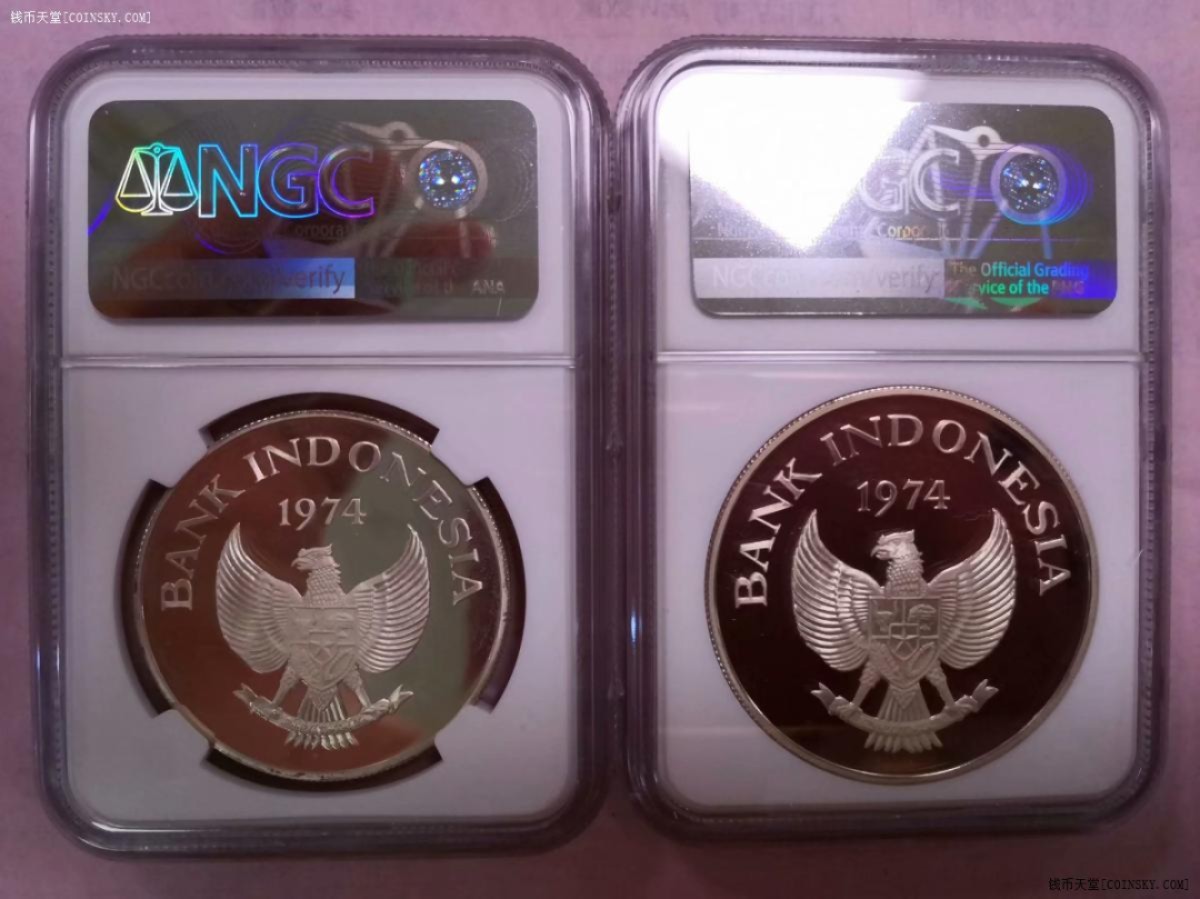 印度尼西亚共和国1974年珍稀野生动物银币