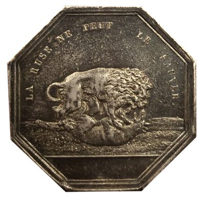 法国18世纪八角型银代币筹码