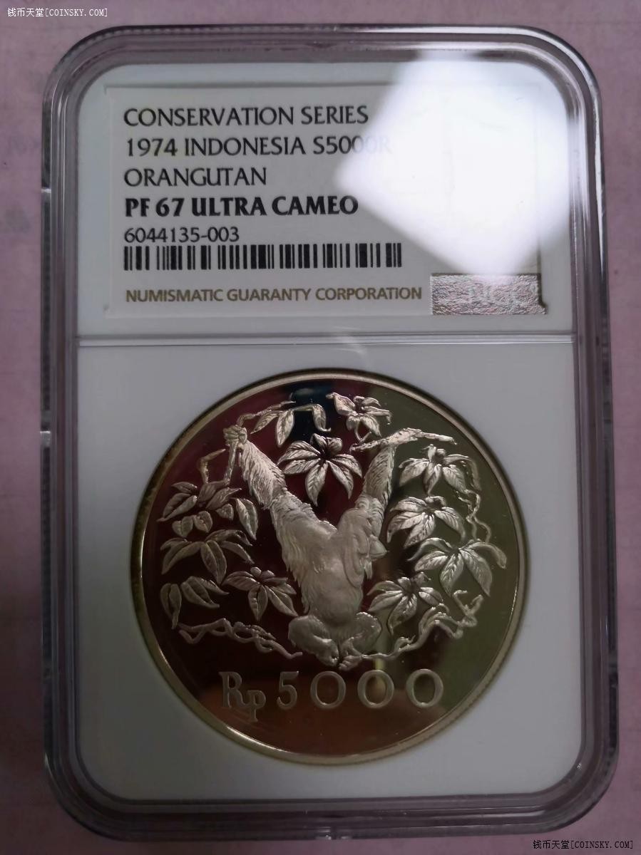 印度尼西亚共和国1974年珍稀野生动物银币