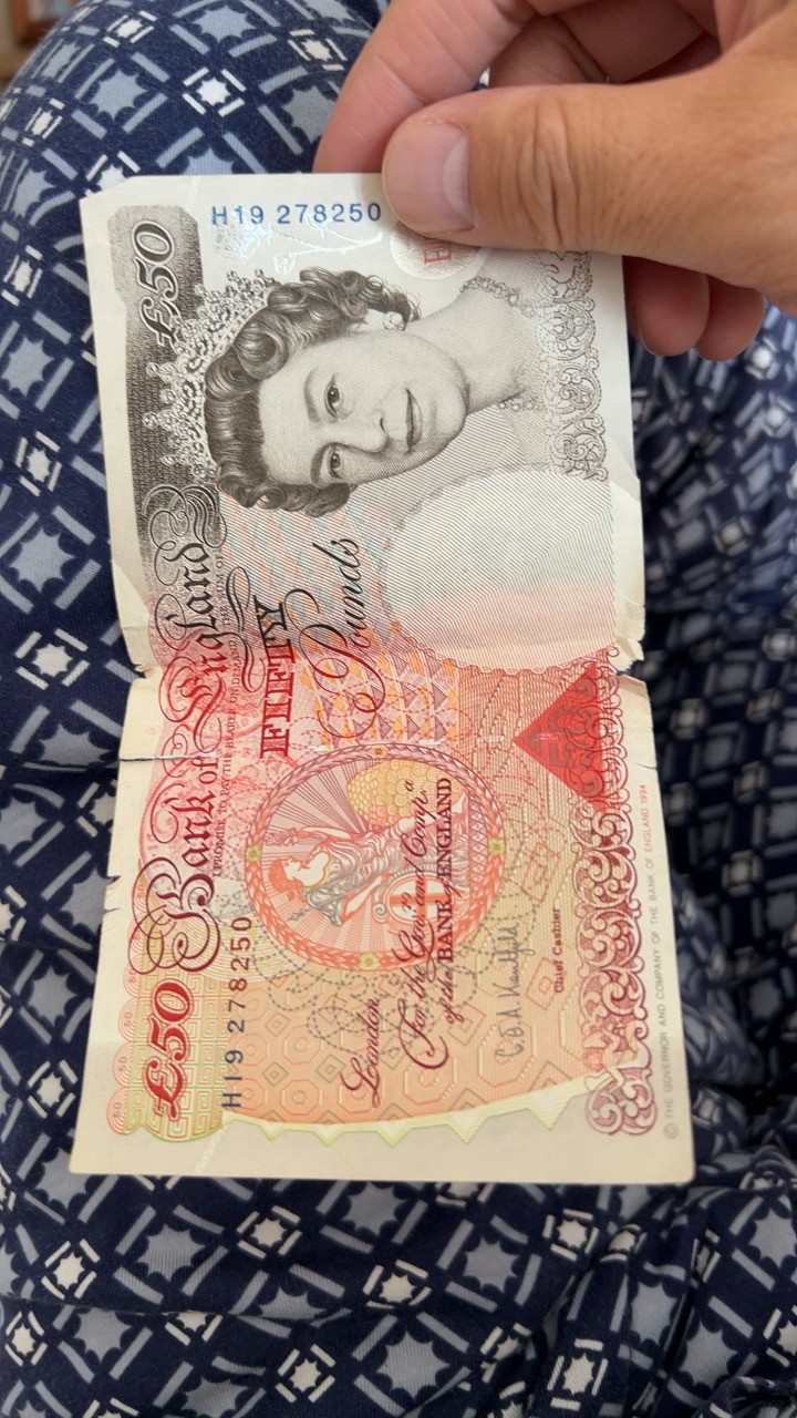 珍稀罕有英国1994年版H序列50英镑出售