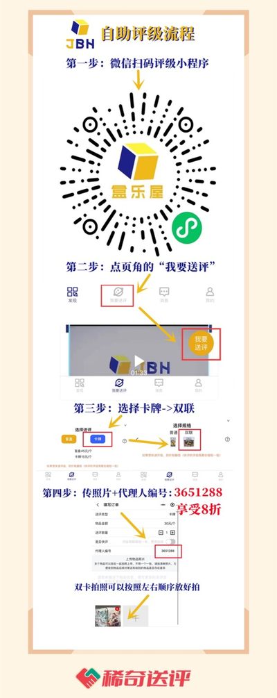 【稀奇送评】【JBH评级】双联卡评级，你的CP卡终于有地展示了～