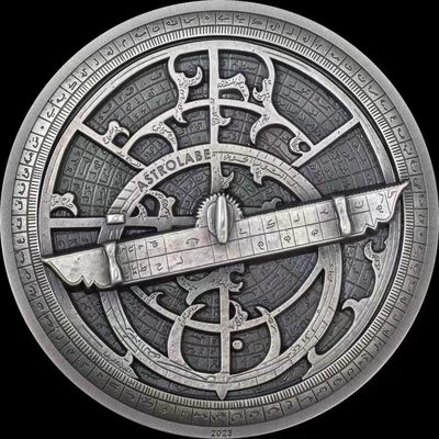 【新品速递】库克2023年科学仪器的历史星盘高浮雕仿古银币
999银2盎司，直径45毫米，发行1500枚，潜力品种，值得关注。