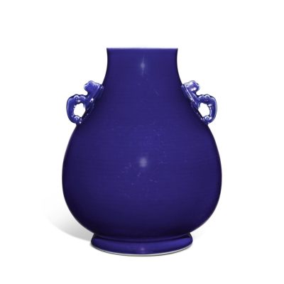 霽藍手柄花瓶