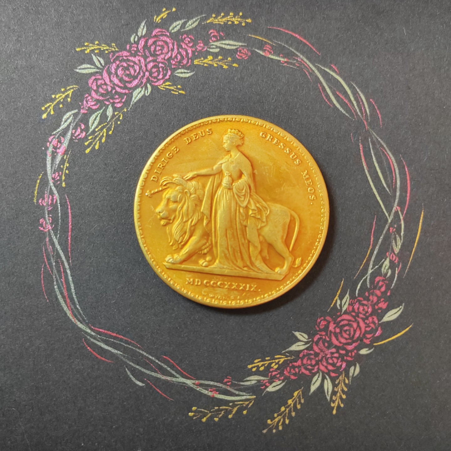 1839年英国尤娜与狮子金币