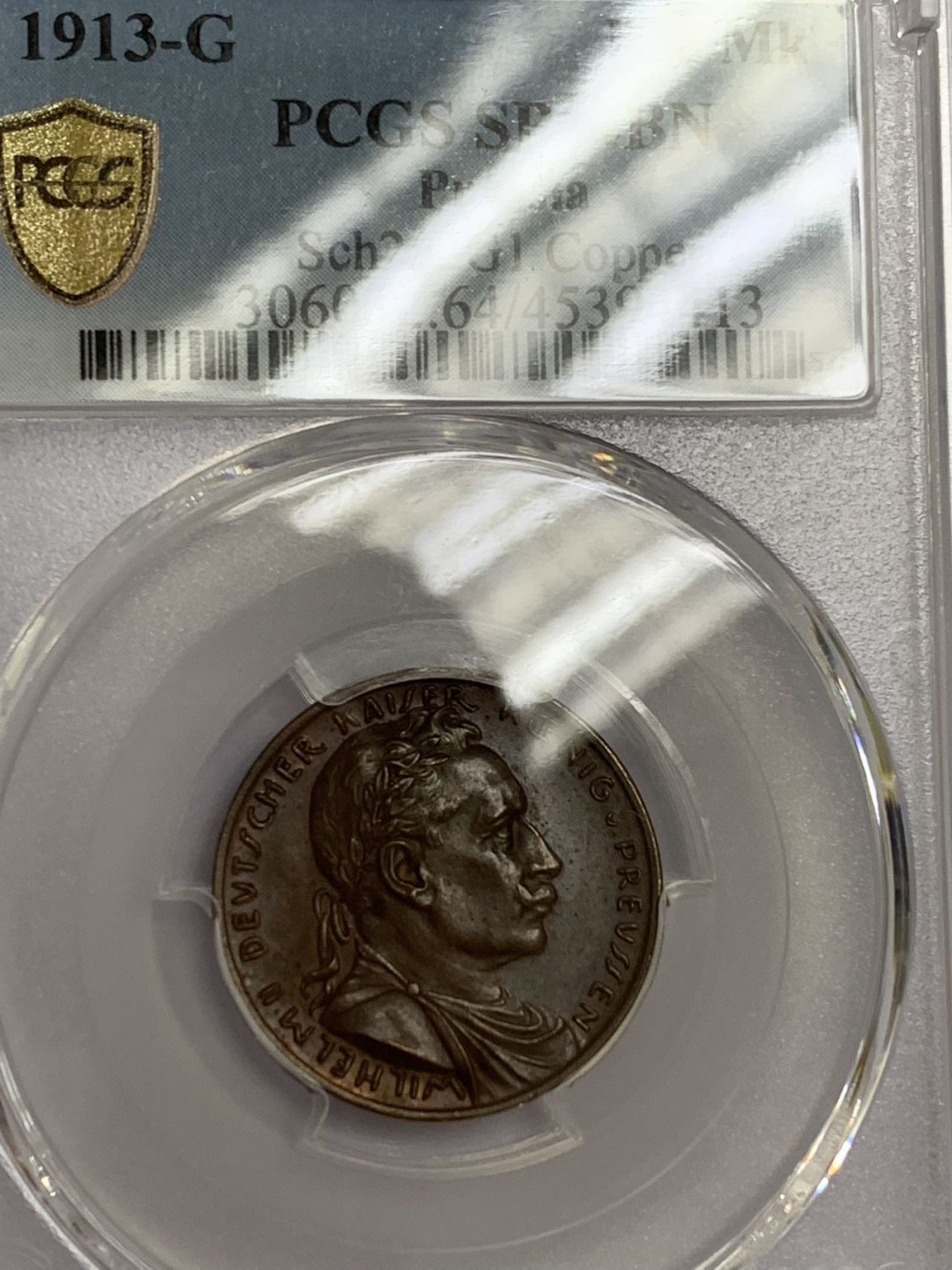 威二样币20马克，pcgs sp64bn，售价1399包邮