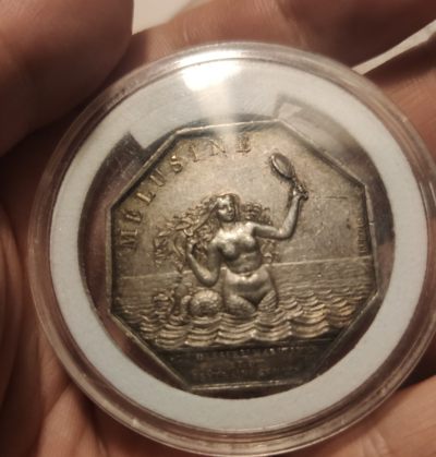 法国美人鱼八角代币银章
