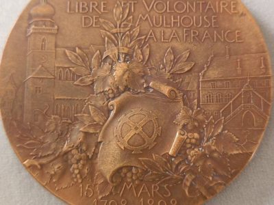 1898 年米卢斯（Mulhouse）回归法国 100 周年纪念铜章