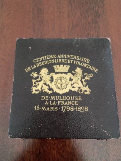 1898 年米卢斯（Mulhouse）回归法国 100 周年纪念铜章