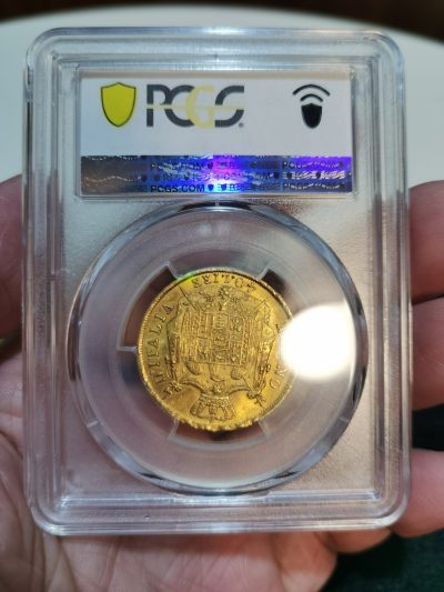 PCGS-AU58法占意大利1810年米兰厂拿破仑一世40里拉金币
