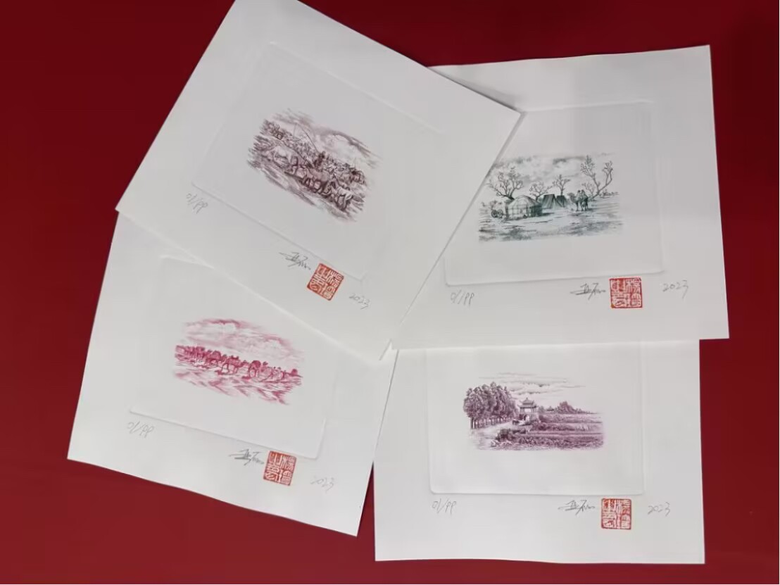 【刻意工坊】“四大天王”雕刻版印样【限量99套】
