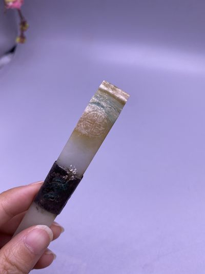 老翡翠簪子，尺寸17厘米，品相如图，600包快递