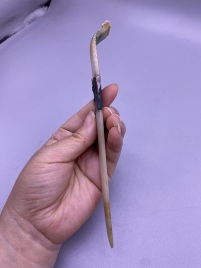 老翡翠簪子，尺寸17厘米，品相如图，600包快递