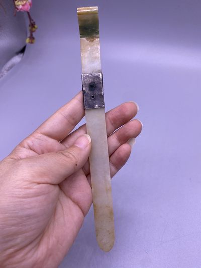老翡翠簪子，尺寸17厘米，品相如图，600包快递