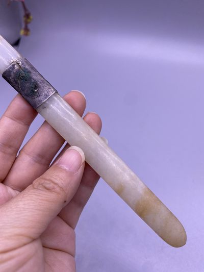 老翡翠簪子，尺寸17厘米，品相如图，600包快递