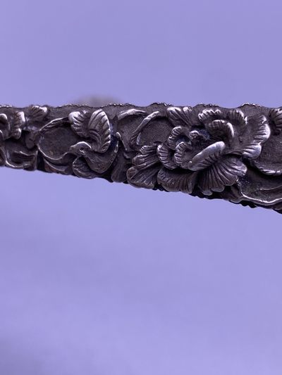 老银起花簪子，尺寸18.5厘米，老修，品相如图，880包快递