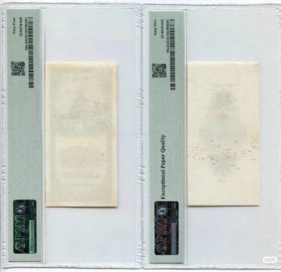 民国30年中国银行壹毫绿天坛样票一对
品相：PMG64-65EPQ
描述：中国银行最小面值样票，存世较为稀少，图案印制精美，质感全新，原汁原味
想要的私聊我，特殊货物，不退不换，支持一切验货。