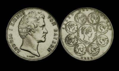 一枚巴伐利亚历史双泰勒的正反面错配币