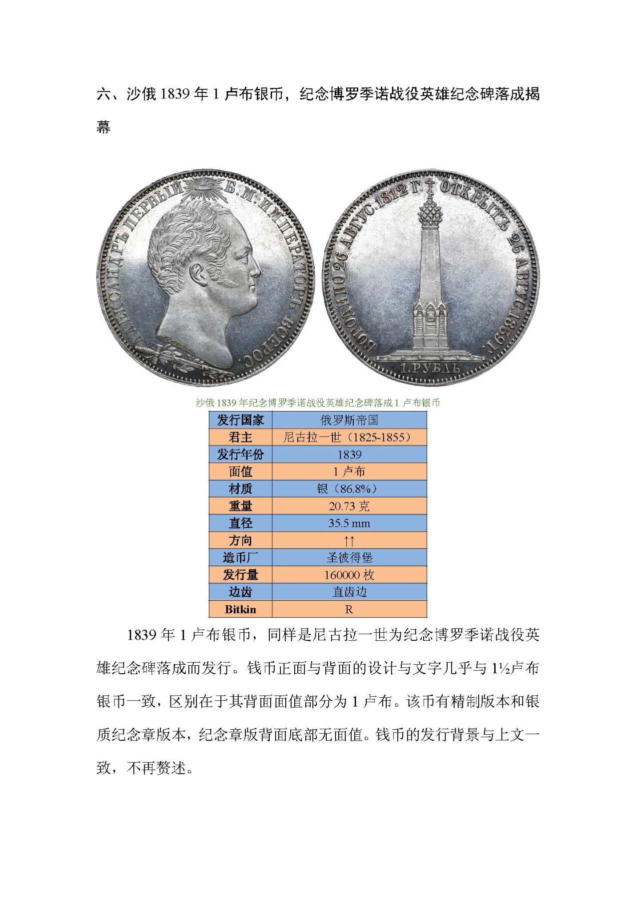 帝国遗珠——俄罗斯帝国纪念币浅析