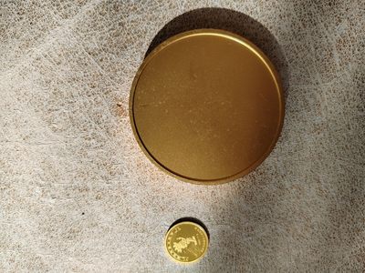 求长眼看看这个大个的金币是纯金还是镀金