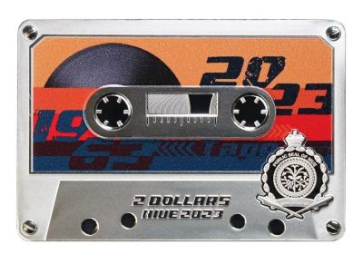 纽埃2023年盒式磁带发明60周年彩色纪念银币