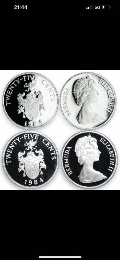 百慕大1984银套币洲币