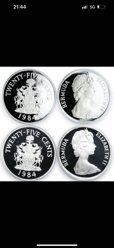 百慕大1984银套币洲币