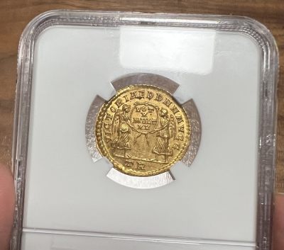 古罗马MS级君士坦斯索利多金币
