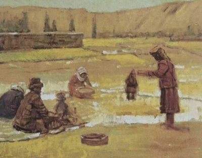 申木养的油画新疆风情