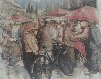 申木养的油画新疆风情