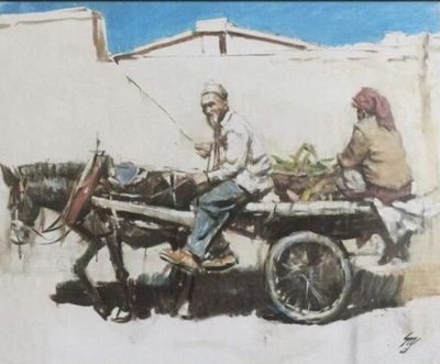 申木养的油画新疆风情