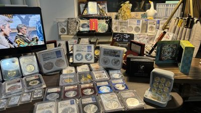 2021年新旧交替对装美国鹰洋NGC美国本土评级PF70满分精制币 first day of issue