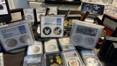 2021年新旧交替对装美国鹰洋NGC美国本土评级PF70满分精制币 first day of issue