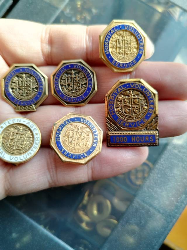 美国老徽章 医疗志愿者奖章 铜章