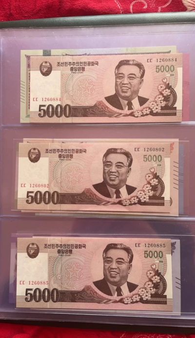 朝鲜央行2008年发行的5000朝鲜元