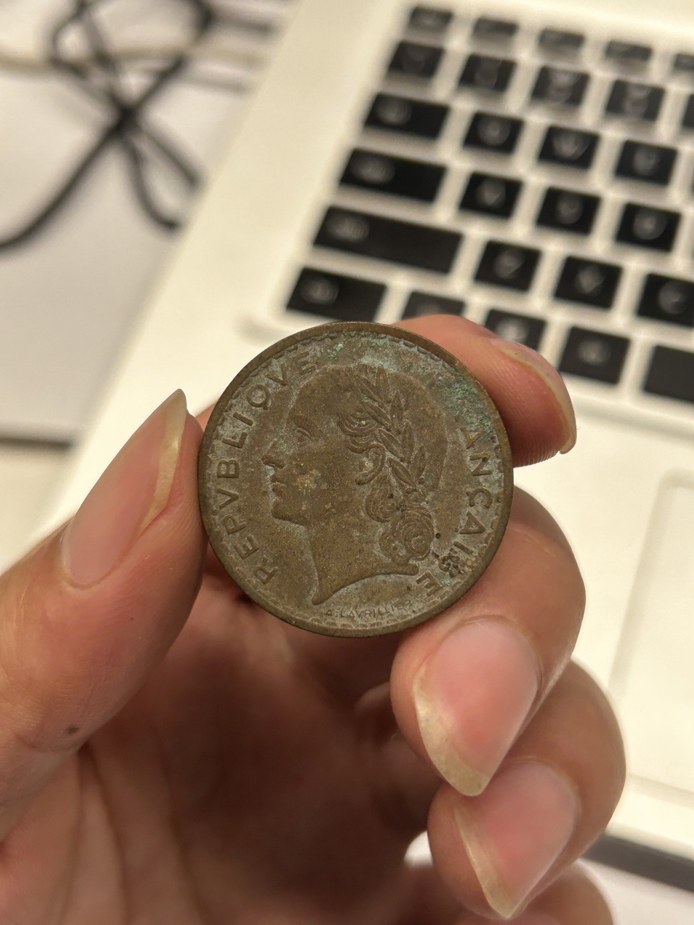 西非法郎 法属殖民地 5法郎 铜币 稀少